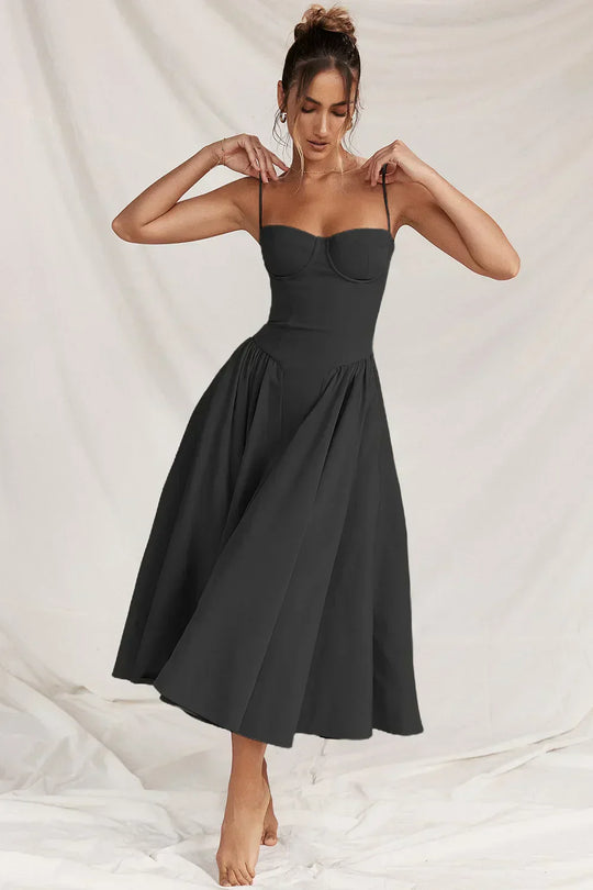 Jutte - Damen Ärmelloses Midikleid