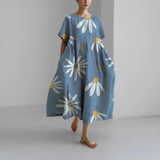 Naomi - Boho Maxikleid mit Blumen für den Frühling